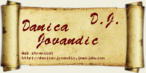 Danica Jovandić vizit kartica